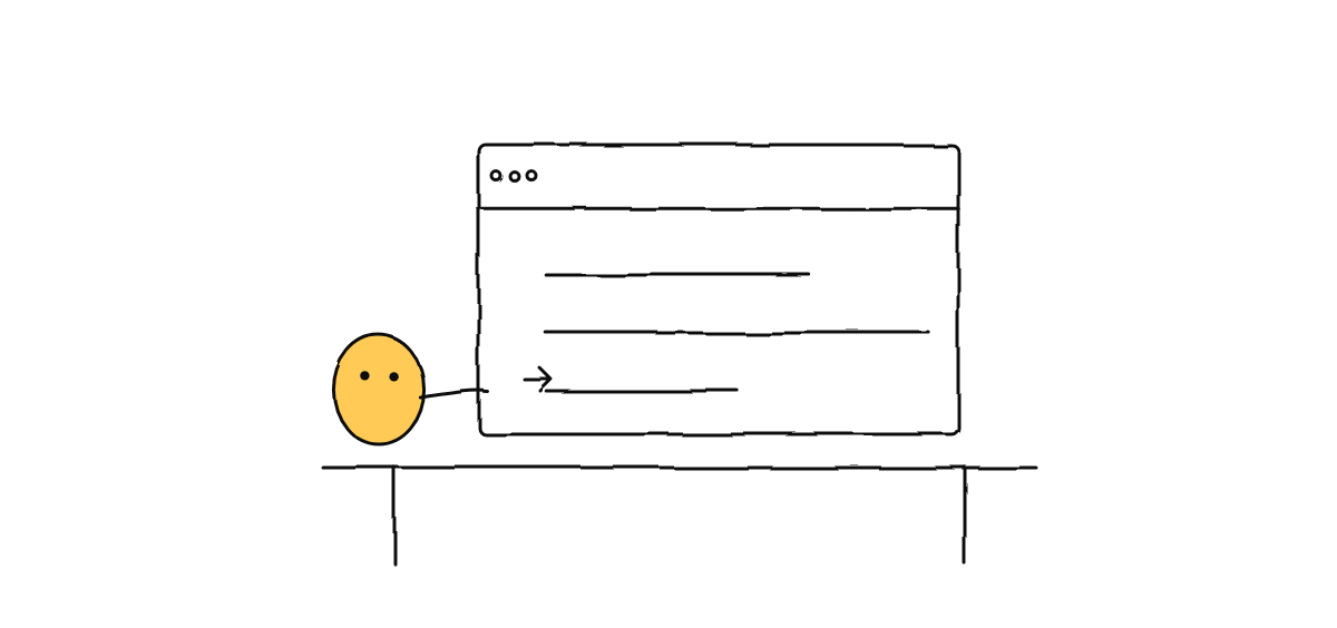 Hand-drawn sketch from “Run Munder Difflin Locally on a Mac Mini”